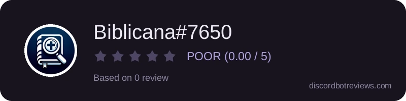 Rating widget preview for Biblicana#7650