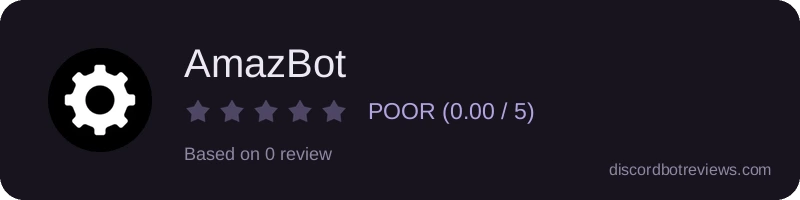 Rating widget preview for AmazBot