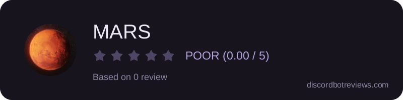 Rating widget preview for MARS