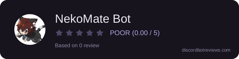Rating widget preview for NekoMate Bot