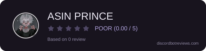Rating widget preview for ASIN PRINCE