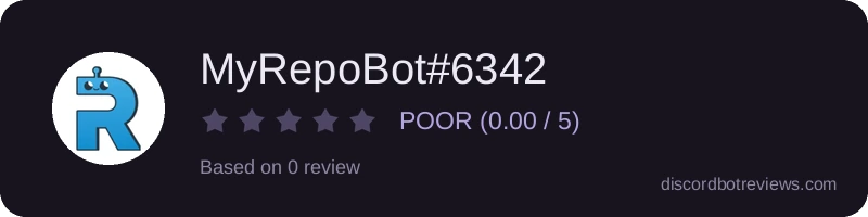 Rating widget preview for MyRepoBot#6342