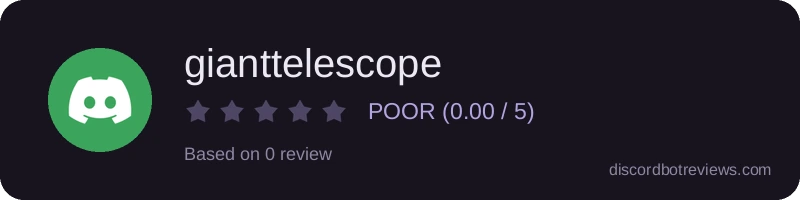 Rating widget preview for gianttelescope