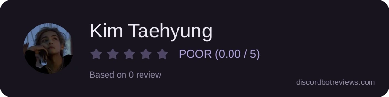 Rating widget preview for Kim Taehyung