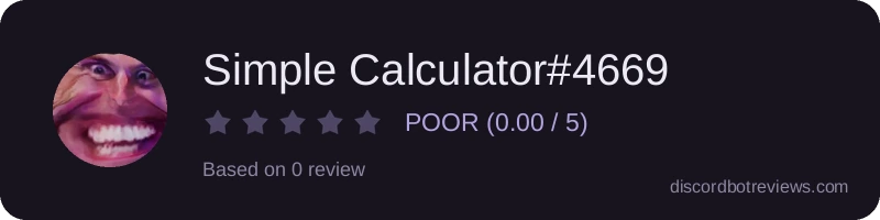Rating widget preview for Simple Calculator#4669