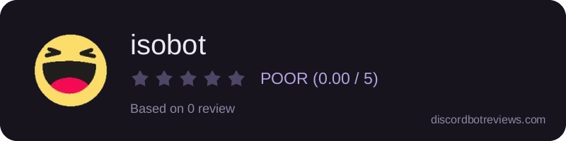 Rating widget preview for isobot