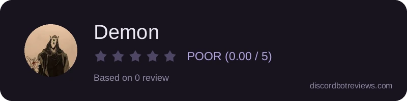 Rating widget preview for Demon