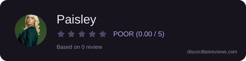 Rating widget preview for Paisley