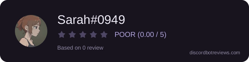 Rating widget preview for Sarah#0949