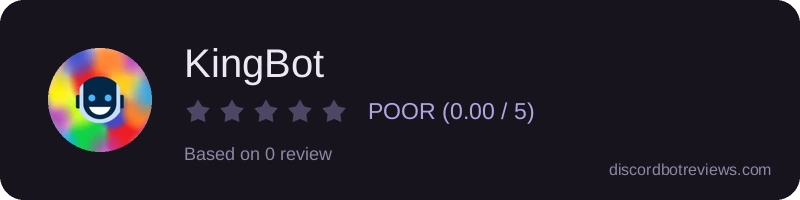 Rating widget preview for KingBot