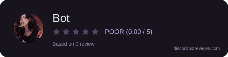 Rating widget preview for Bot