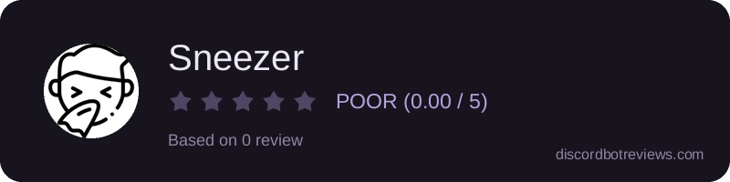 Rating widget preview for Sneezer