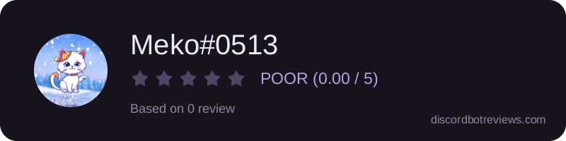 Rating widget preview for Meko#0513