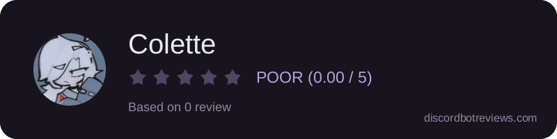 Rating widget preview for Colette