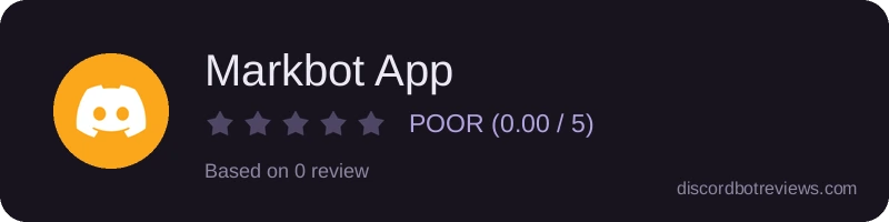 Rating widget preview for Markbot App