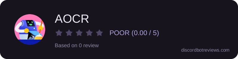 Rating widget preview for AOCR