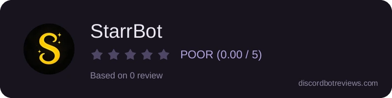 Rating widget preview for StarrBot
