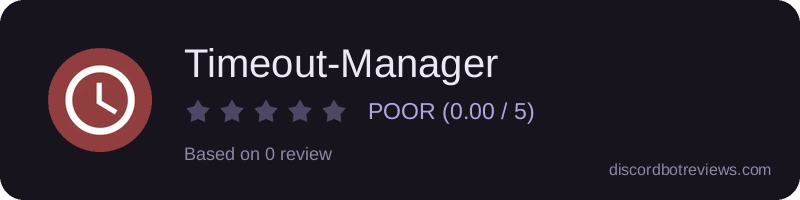 Rating widget preview for Timeout-Manager