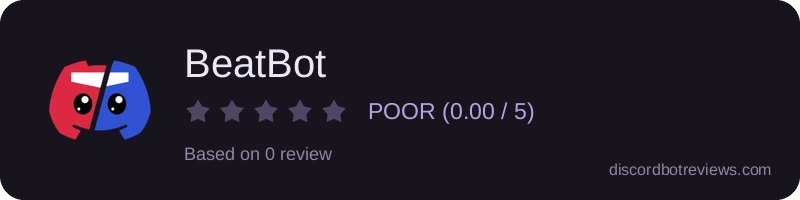 Rating widget preview for BeatBot