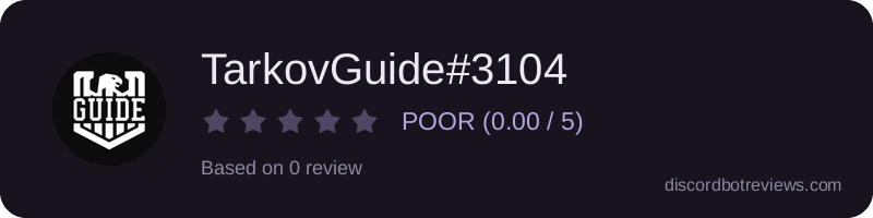 Rating widget preview for TarkovGuide#3104