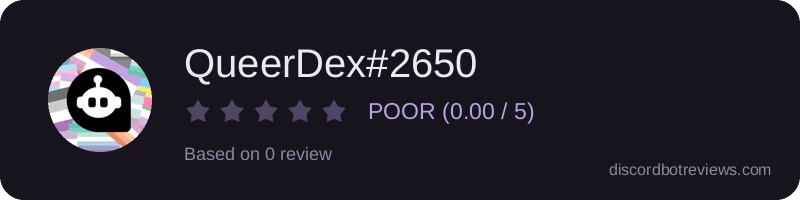 Rating widget preview for QueerDex#2650