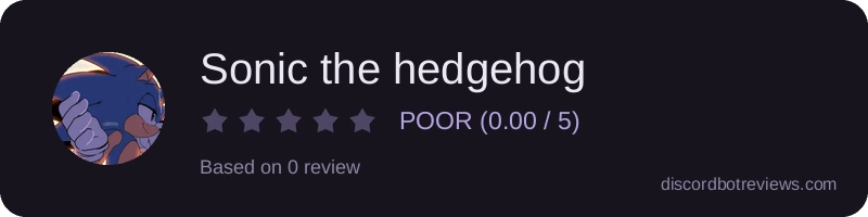 Rating widget preview for Sonic the hedgehog