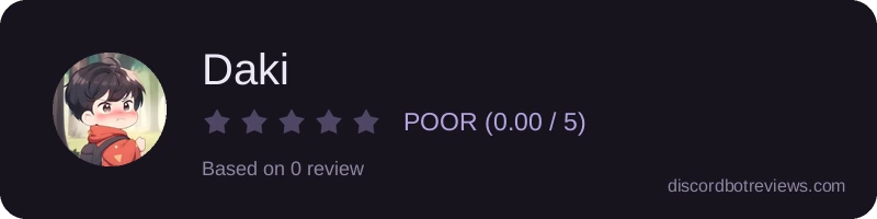 Rating widget preview for Daki