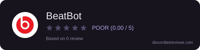 Rating widget preview for BeatBot