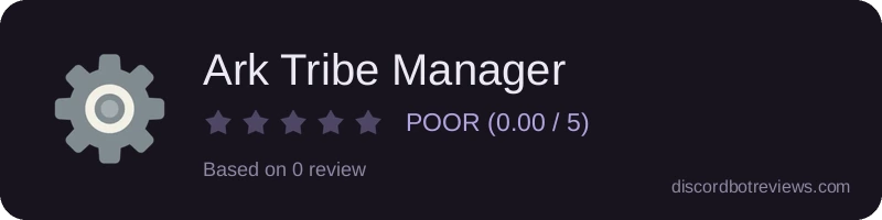 Rating widget preview for Ark Tribe Manager