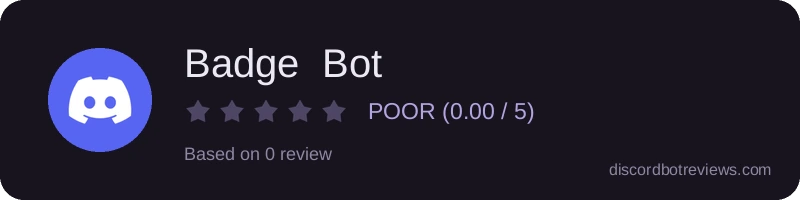 Rating widget preview for Badge  Bot