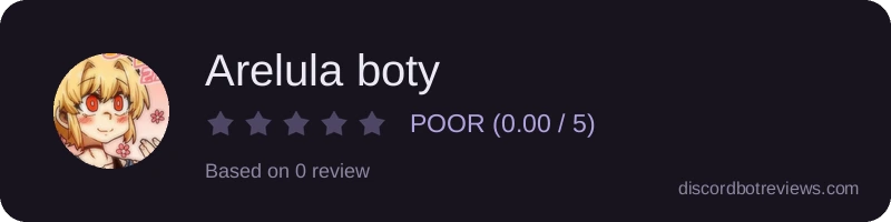 Rating widget preview for Arelula boty