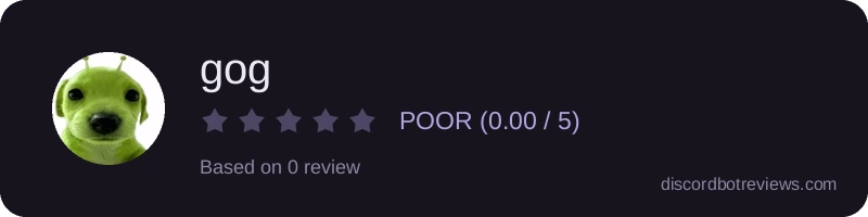 Rating widget preview for gog