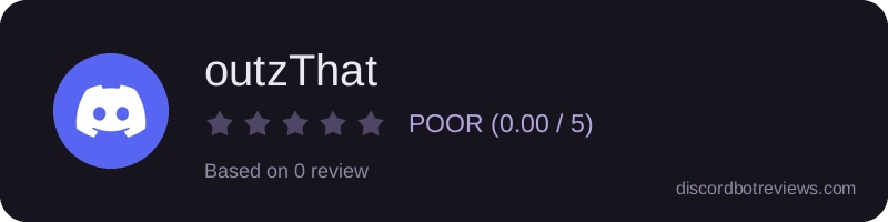 Rating widget preview for outzThat