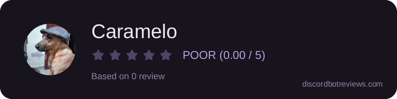 Rating widget preview for Caramelo