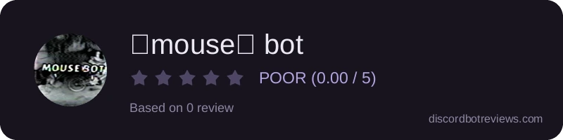Rating widget preview for 🔥mouse🔥 bot