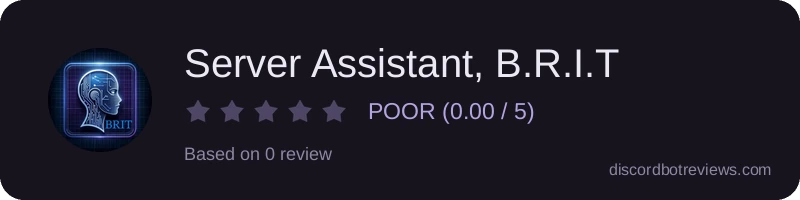 Rating widget preview for Server Assistant, B.R.I.T