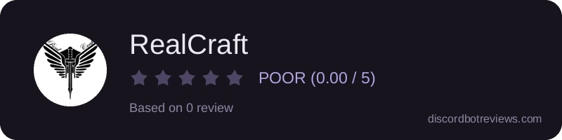 Rating widget preview for RealCraft