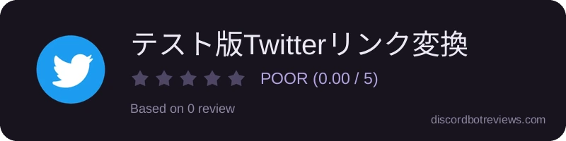 Rating widget preview for テスト版Twitterリンク変換BOT