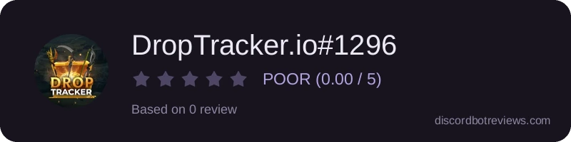Rating widget preview for DropTracker.io#1296