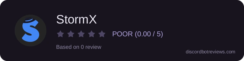 Rating widget preview for StormX