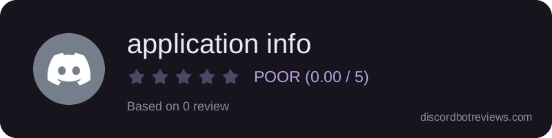Rating widget preview for application info