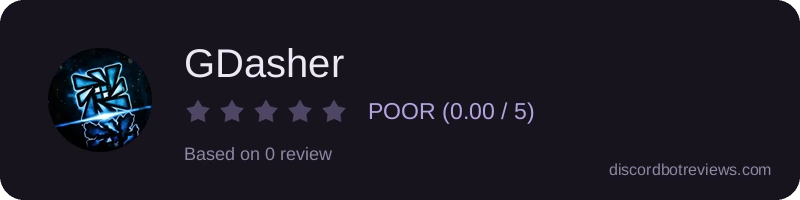 Rating widget preview for GDasher