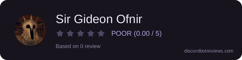 Rating widget preview for Sir Gideon Ofnir