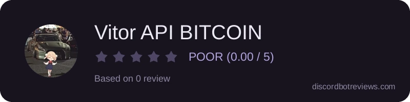 Rating widget preview for Vitor API BITCOIN