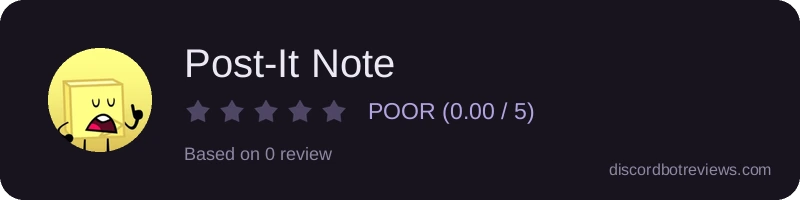 Rating widget preview for Post-It Note