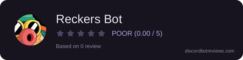 Rating widget preview for Reckers Bot