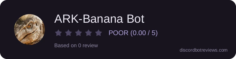 Rating widget preview for ARK-Banana Bot