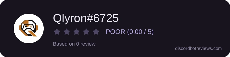 Rating widget preview for Qlyron#6725
