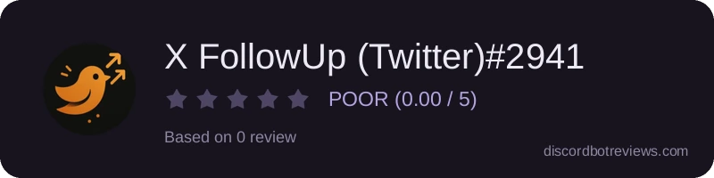 Rating widget preview for X FollowUp (Twitter)#2941