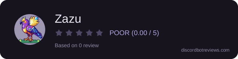 Rating widget preview for Zazu